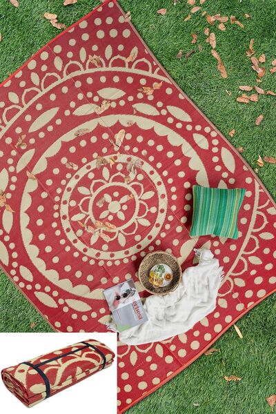 SİMEREV HALI HOME CONSEPT 240X330 12-14 Kişilik Katlanabilir Yıkanabilir Kamp...