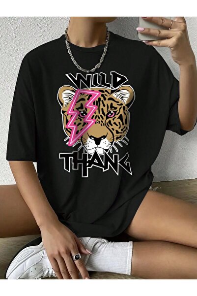 Jose Clothing Tricou oversize imprimat din bumbac organic