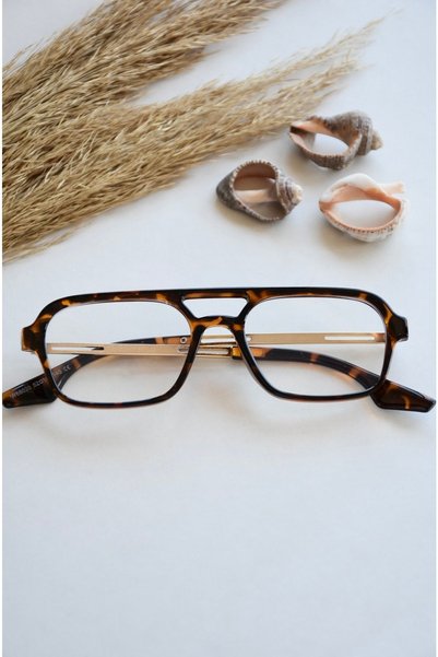 LOOKUP NEW Olivia Unisex Women Men Rectangle Leopard Transparent Optical Glass Change Optical Frame Eyeglasses