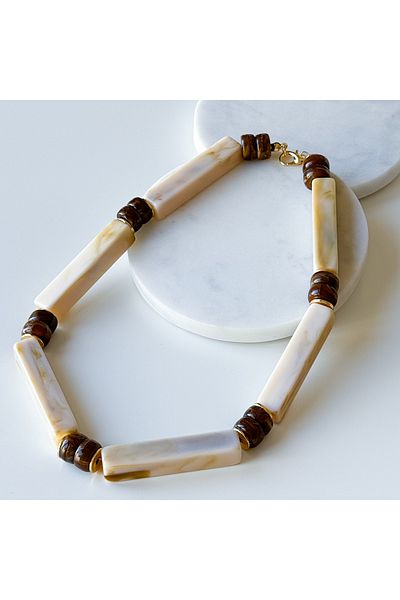 CHARMLUCKY Bone Coffee Necklace