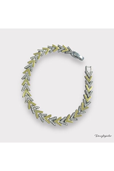 Genel Markalar ZİRKON TAŞLI V MODEL VİP BİLEKLİK