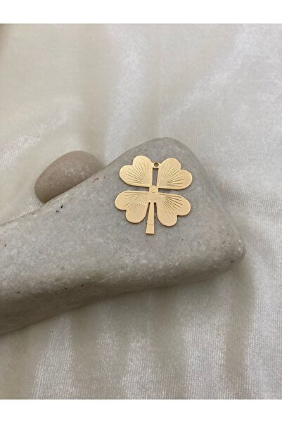 takitokaciniz Gold Kaplama Yonca Kolye Aparatı