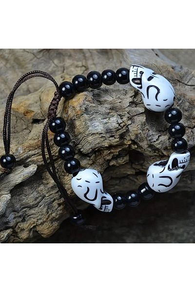İYİ MODA Gothic Skeleton Skull Skull Bracelet