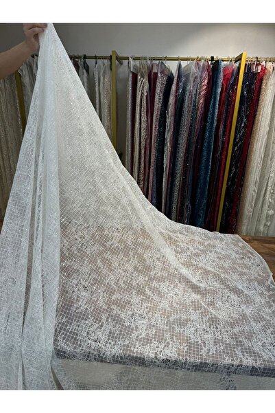 Metroteks Tekstil Metroteks TEKSTİL İŞLEMELİ GELİNLİK DANTEL KUMAŞ 13318