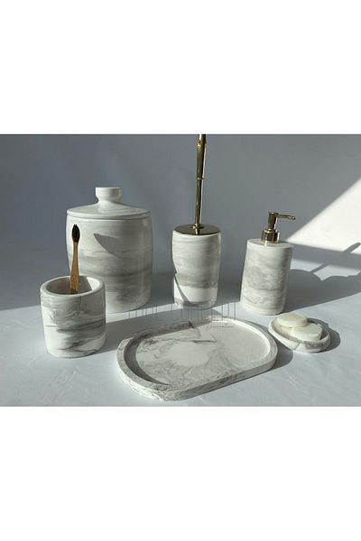 Ture Concept Marble patterned concrete bathroom set
