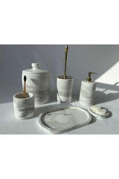 Ture Concept Marble patterned concrete bathroom set