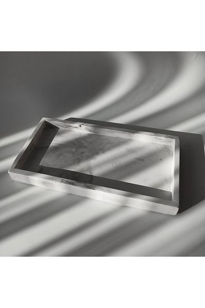 Ture Concept Marble Look Rectangular Tray & Organizer 15x30cm