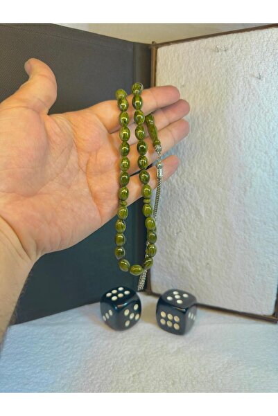 Anemore Collection مسبحة كاتالين باللون الأخضر الداكن قطع بيزي T-45