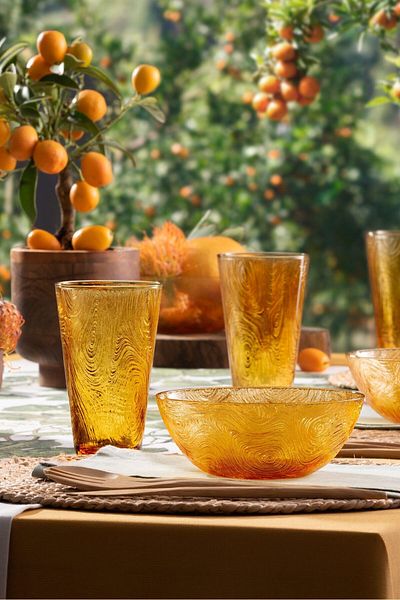 Paşabahçe طقم ليندن مكون من 6 أكواب للمشروبات الغازية - لون عنابي