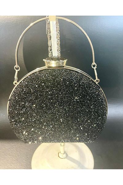 lowell bag Geantă pentru rochie de seară cu balon Lowell Black Stone