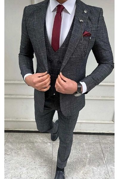 FRİYA Slim Fit Slim Suit with Vest