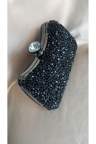 Gül Karatekin Портфолио от дамска вечерна рокля Real Crystal Large Stoned и клъч чанта - покана за специален ден