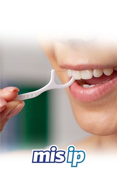 Mis İp Misip Floss Picks Toothpick Tooth Floss 32-Piece Toothpick Toothpick 3-Piece Advantage Pack Cbkshop