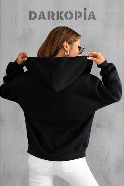 darkopia Hanorac unisex cu glugă și fermoar, tip cardigan