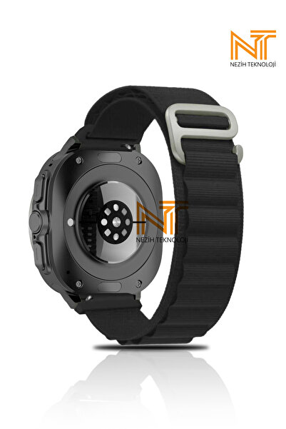 Nezih Case Samsung Galaxy Watch Ultra 47mm Uyumlu Alpine Loop Metal Tokalı Ku...