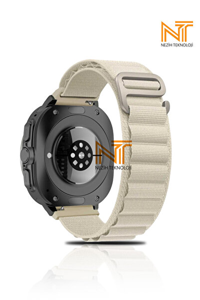 Nezih Case Samsung Galaxy Watch Ultra 47mm Uyumlu Alpine Loop Metal Tokalı Ku...