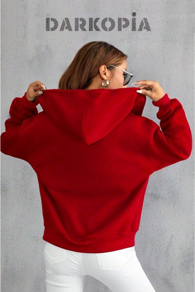 darkopia Hanorac unisex cu glugă și fermoar, tip cardigan