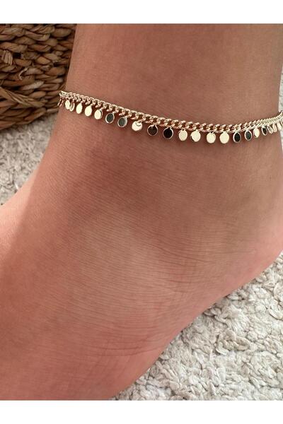 LUCKY ACCESSORIES Çelik Gold Sallantılı Kararmaz Halhal