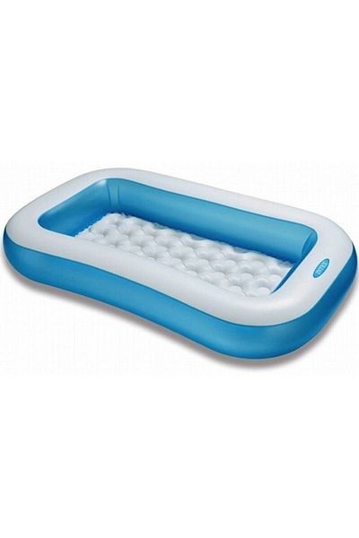 Intex Rectangular Pool with Soft Inflatable Base 166x100x28cm-57403