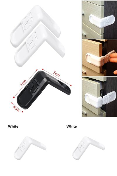 BİTERSE 2 τεμάχια Παιδική κλειδαριά Karuma Κλειδαριά συρταριού Κλειδαριά πόρτας Γωνιακή κλειδαριά