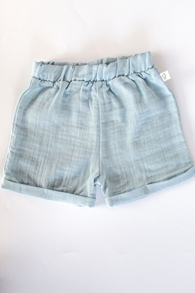 O&G Collection Erkek Bebek / Çocuk %100 Pamuklu Çift Katlı Müslin T-shirt/Şort 2 'li Takım