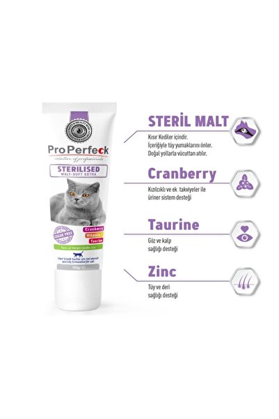 pro perfeck Sterilised Malt-soft Extra Paste 100 Gr (kısırlaştırılmış Kediler...