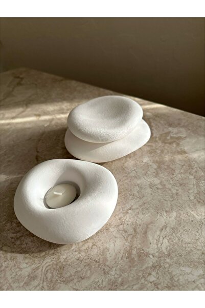 Bautinq Store 2 Li HM Muadil Dokulu Kapaklı Dekoratif Kutu Takı Kutusu Ve Mum...