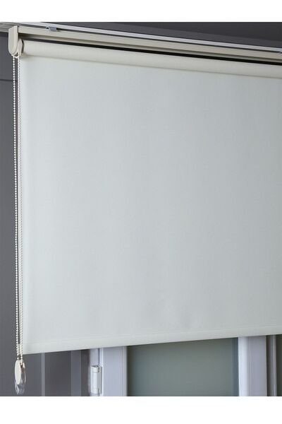 bizdenperde Mat Ekru Kumaş Kaliteli Kalın Güneşlik Stor Perde