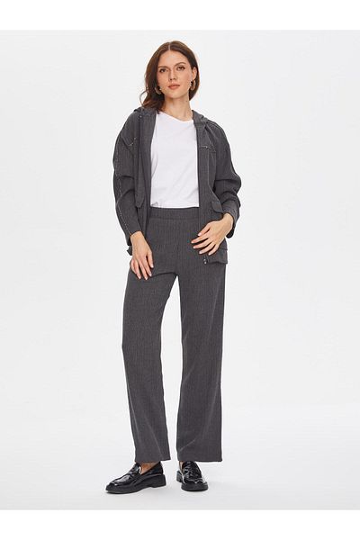 Faik Sönmez Self-Textured Straight Fit Knitted Trousers 69497