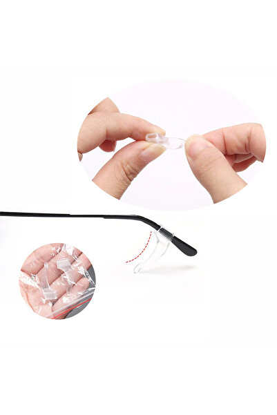 LOVYCO 2 Pieces Transparent Silicone Glasses Ear Holder -AntiSlip and Fix Tip