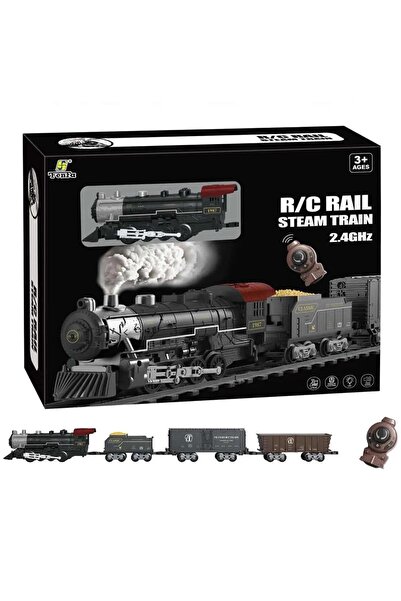 Genel Markalar 2.4GHz Uzaktan Kumandalı Işıklı ve Sesli Buharlı Tren Seti - 2...