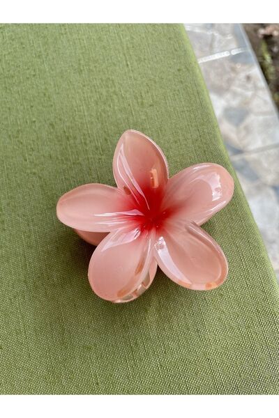 Green Lotus Çiçeği Açık Pembe 8 cm Mandal Toka