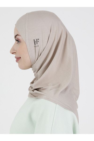 Ecardin Premium Flat Sports Hijab - Αθλητικό Hijab Sportsman Ready, Comfort Bonnet - Ανοιχτό βιζόν