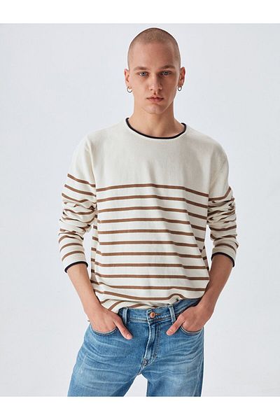 Ltb Striped Crew Neck Sweater
