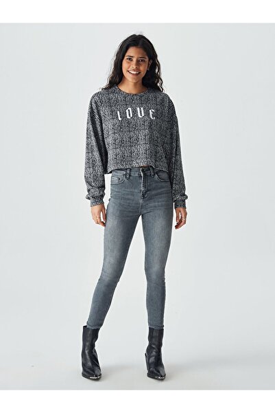 Ltb Ekose Desenli Sweatshırt