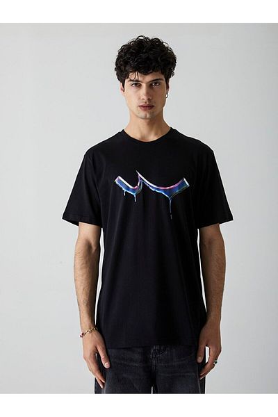 Ltb Black T-shirt with Colorful Logo