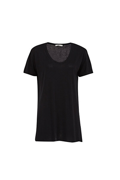 Ltb Flowy V-Neck Black T-Shirt