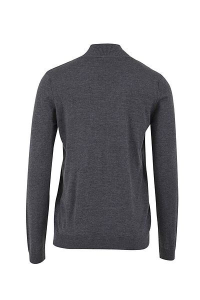 Ltb Long Sleeve Anthracite Half Fisherman Sweater