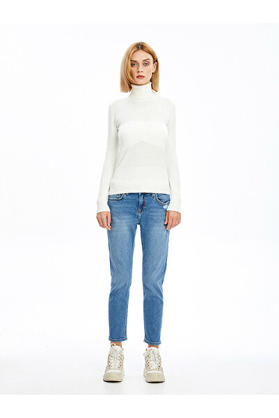 Ltb Pulover cu guler bej