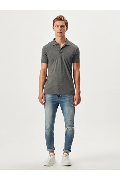 Ltb Polo Neck Anthracite T-shirt