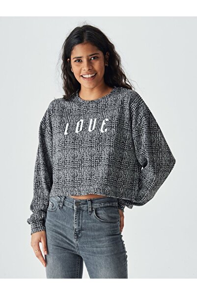 Ltb Ekose Desenli Sweatshırt