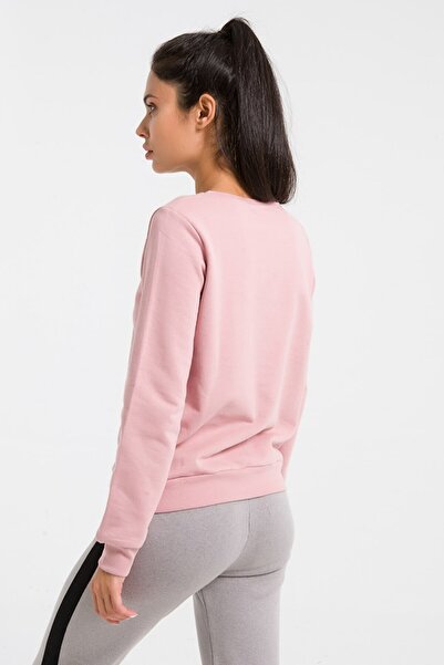 Ltb Ροζ φούτερ με λογότυπο με στρογγυλή λαιμόκοψη