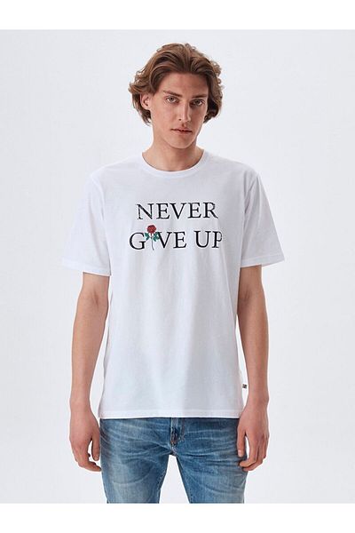 Ltb Slogan Printed White T-shirt