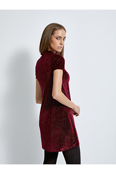 Ltb Φόρεμα Velvet Glitter Red