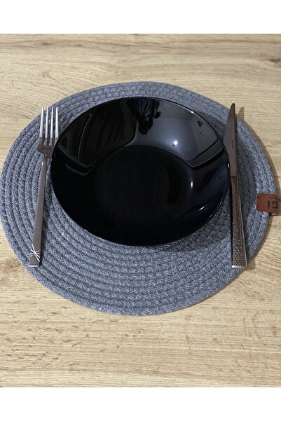 Metasupla 6 Adet Antrasit Jüt Supla / Amerikan Servis Lux Sunum Tabak Atlığı