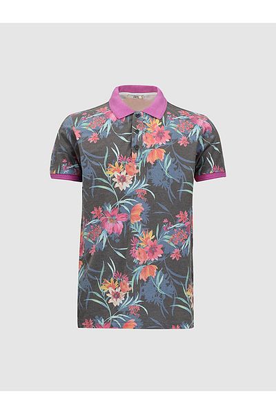 Ltb Floral Patterned Polo Neck T-shirt