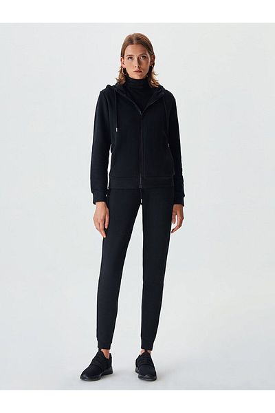 Ltb Navy Blue Hooded Zipper Cardigan