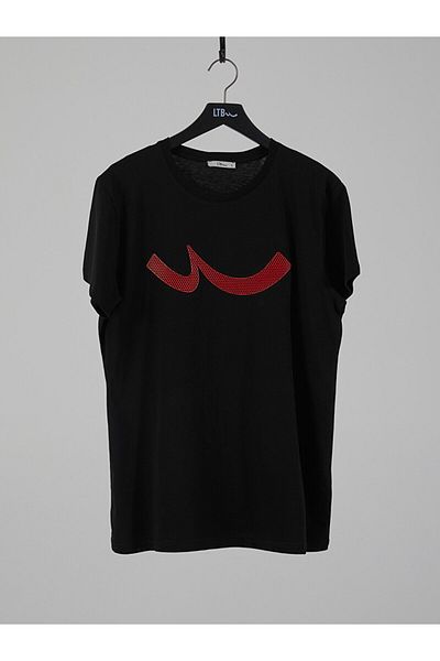 Ltb Men's Black Printed Short Sleeve Crew Neck T-Shirt 012208415960890000