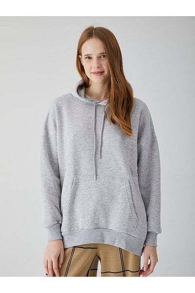 Ltb Hooded Gray Sweatshirt with Kangaroo Pocket