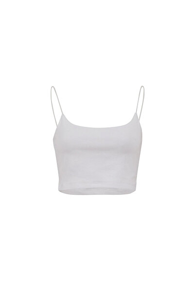 Ltb White Tank Top with Thin Straps
